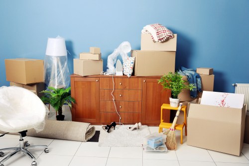 Careful unloading of furniture at a Fulham property