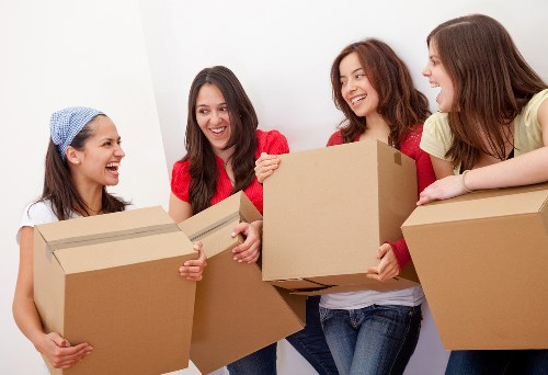 Fulham house removals team preparing for loading and transport