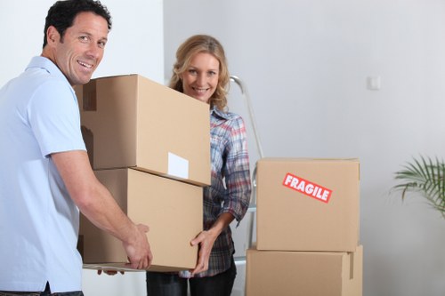 Careful loading of household items for a local Fulham relocation